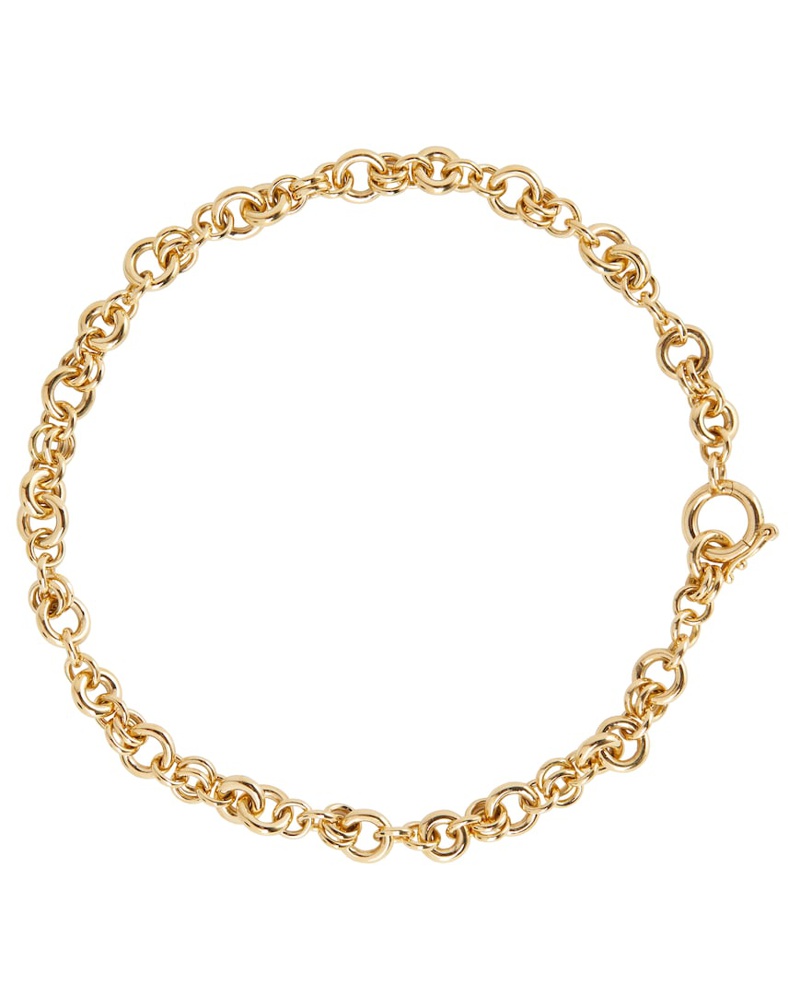 Elliptical Gold Chain Bracelet