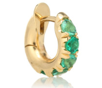 Spinelli Kilcollin Einzelner Ohrring Mini Marco Hoop aus 18kt Gelbgold mit Smaragden
