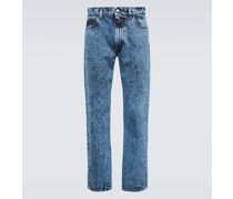 Marni Straight Jeans mit Leder