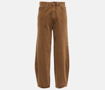 Mid-Rise Straight Jeans