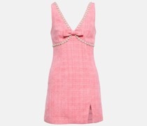 Self-Portrait Verziertes Minikleid aus Tweed