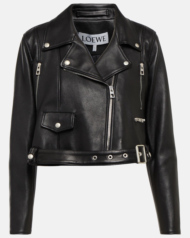 Loewe Damen Loewe Cropped-Lederjacke
