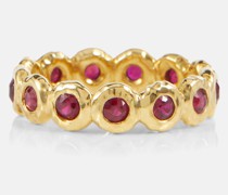 Octavia Elizabeth Ring Nesting Gem aus 18kt Gelbgold mit Rubinen