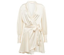 Zimmermann Minikleid aus Seidensatin