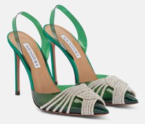 Aquazzura Pumps Gatsby Sling aus Satin
