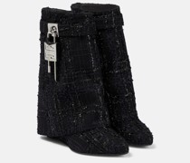 Givenchy Ankle Boots Shark Lock aus Tweed