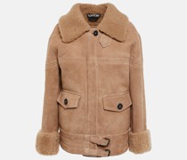 Tom Ford Jacke aus Veloursleder und Shearling