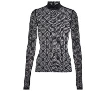 Marine Serre Top Moonogram aus Mesh