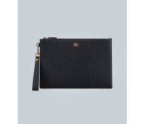 Gucci Leder-Pouch GG Marmont