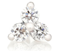 Maria Tash Einzelner Ohrring Trinity Large aus 18kt Weissgold mit Diamanten