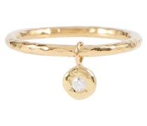 Ring Nesting Gem aus 18kt Gelbgold mit Diamant