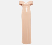 Monique Lhuillier Off-Shoulder-Robe mit Pailletten