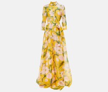 Carolina Herrera Bedruckte Robe aus Seidenchiffon