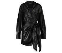 Hemdblusenkleid aus Lederimitat
