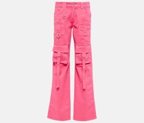 Low-Rise-Cargohose aus Denim