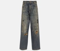 Verzierte Wide-Leg Jeans