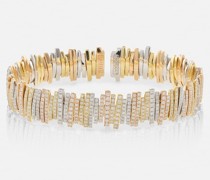 Armband aus 18kt Gelb-, Weiss- und Rosegold mit Diamanten