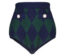 High-Rise Shorts aus Wolle