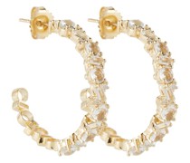 Ohrringe aus 14kt Gelbgold mit Diamanten und Topasen