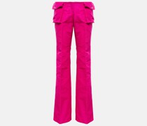 LaQuan Smith Low-Rise-Cargohose aus Satin