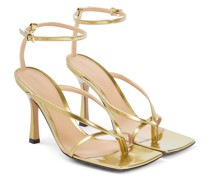 Bottega Veneta Sandalen Stretch aus Metallic-Leder
