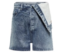 Y/Project Asymmetrische High-Rise Jeansshorts