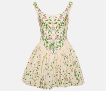 Agua by Agua Bendita Minikleid Pluma Estelar aus Popeline