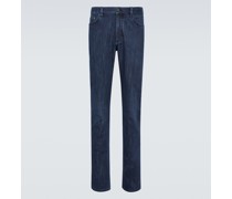 Mid-Rise Slim Jeans