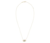 Suzanne Kalan Halskette Evil Eye aus 18kt Gold mit Smaragden und Diamanten