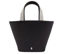 Amina Muaddi Verzierte Bucket-Bag Rih aus Satin