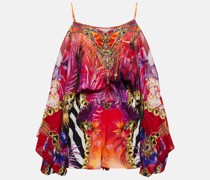Camilla Bedruckter Playsuit aus Seide