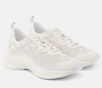 Gucci Sneakers Run aus Veloursleder und Mesh