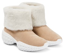 Roger Vivier Ankle Boots Viv' Run aus Veloursleder