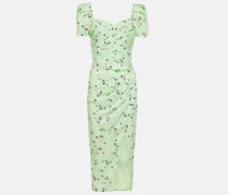 Bedrucktes Midikleid aus Crepe