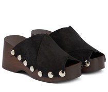 Clogs aus Veloursleder