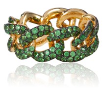 Shay Jewelry Ring Essential aus 18kt Gold mit gruenem Granat