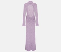 David Koma Verziertes Kleid aus Haekelstrick