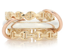 Spinelli Kilcollin X Hoorsenbuhs Ring Microdame aus 18kt Gelb- und Rosegold mit Sterlingsilber