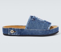 Loewe Pantoletten Anagram aus Denim