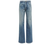 Saint Laurent High-Rise Straight Jeans Serge