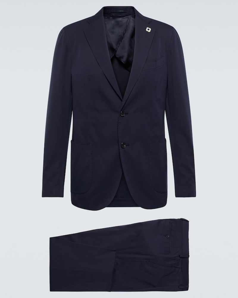 Herren Bekleidung Anzüge Zweiteilige Anzüge Lardini Wolle Einreihiger Anzug in Blau für Herren 