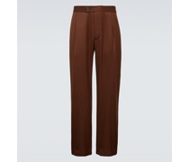 King & Tuckfield Gerade Hose aus Baumwolle und Leinen