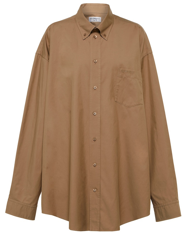Balenciaga Damen Balenciaga Oversize-Hemd aus einem Baumwollgemisch
