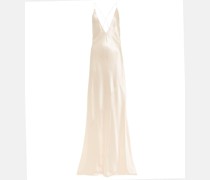 Saint Laurent Robe aus Seidensatin