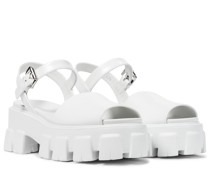 Plateausandalen aus Leder