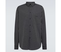 Balenciaga Gestreiftes Hemd aus Baumwolle