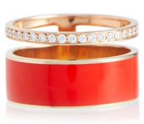 Ring Berbere Chromatic aus 18kt Roségold und Emaille