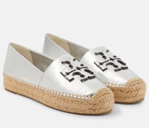 Tory Burch Espadrilles Ines aus Metallic-Leder