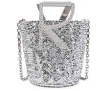 Roger Vivier Bucket-Bag RV Strass Mini mit Pailletten