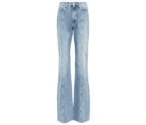 Alessandra Rich High-Rise Flared Jeans mit Bahnen